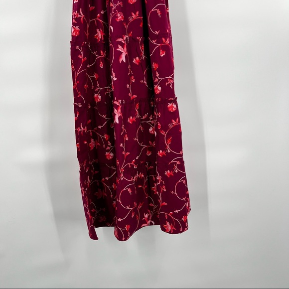 NWT HILL HOUSE Ellie Nap Dress Burgundy Botanical - Picture 10 of 15